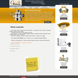 goldtraining - Creare site de prezentare servicii firma